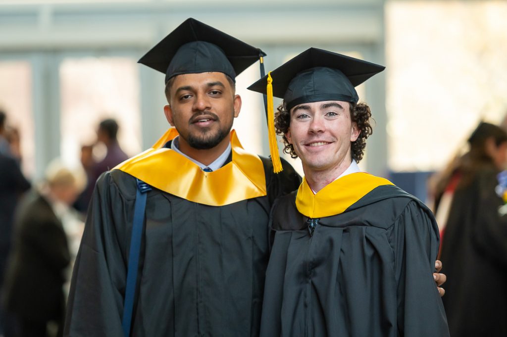 FinMath students posing for photos post commencement