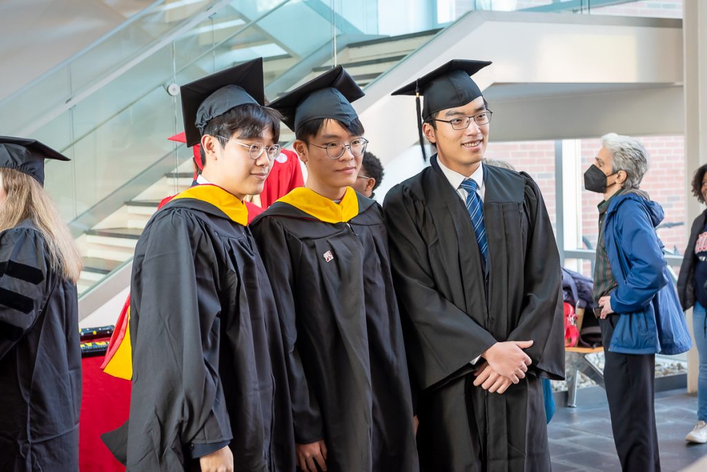 FinMath students posing for photos post commencement