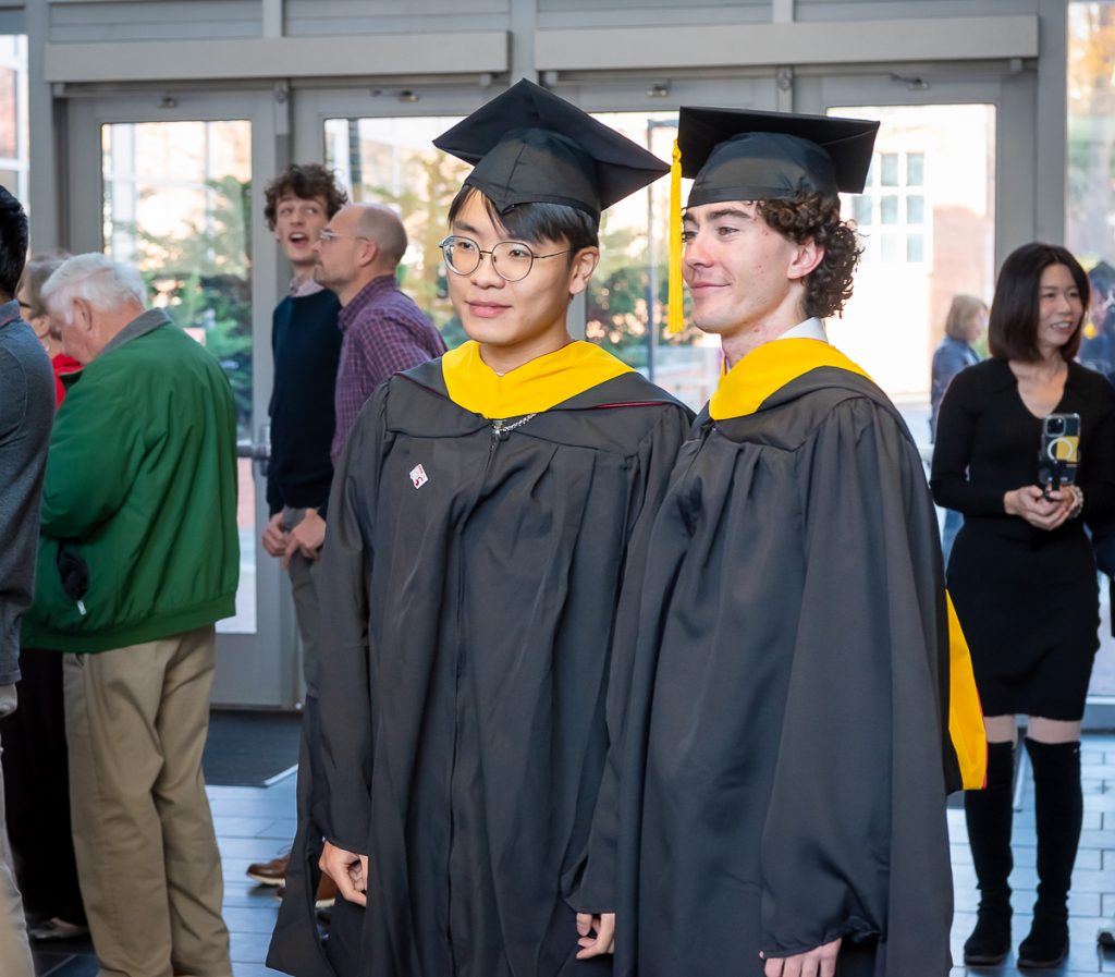 FinMath students posing for photos post commencement