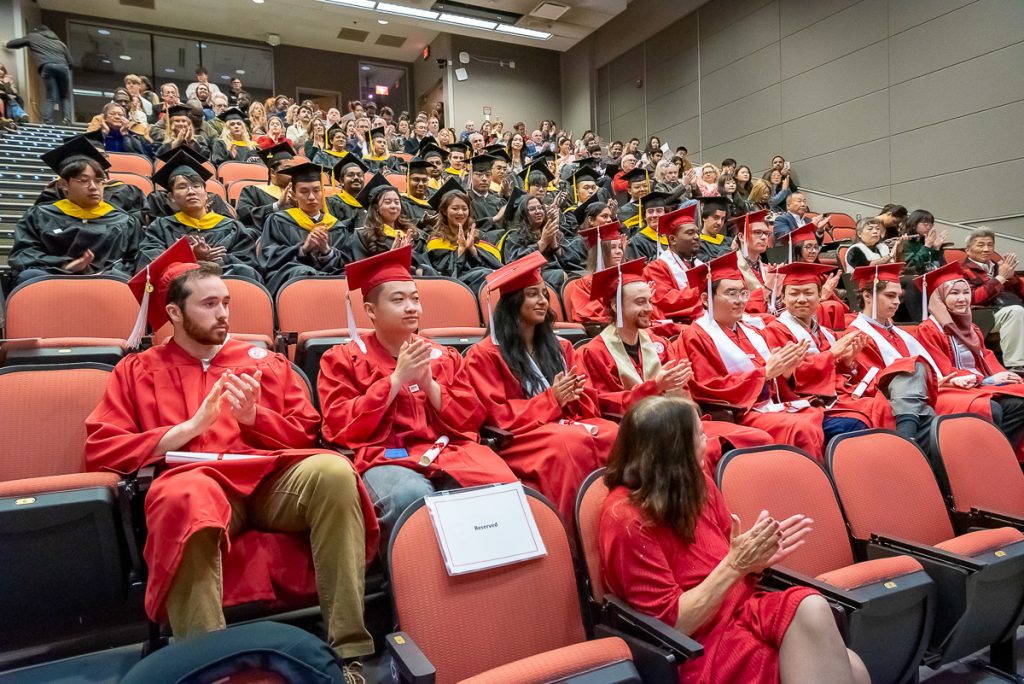 Graduating students from the Mathematics Department at Fall 2024 Commencement