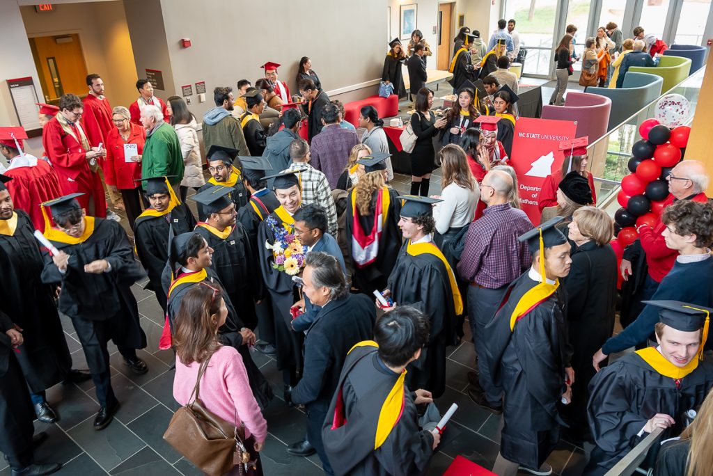 Families and students gathered for a reception post commencement